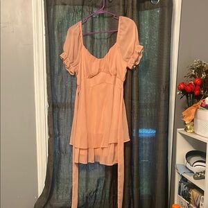 Love Tree Peach Mini Dress